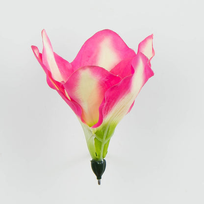 Vaalea/vaaleanpunainen/kerma amaryllis – tekokukkapää, satiini, 13 cm, 12 kpl