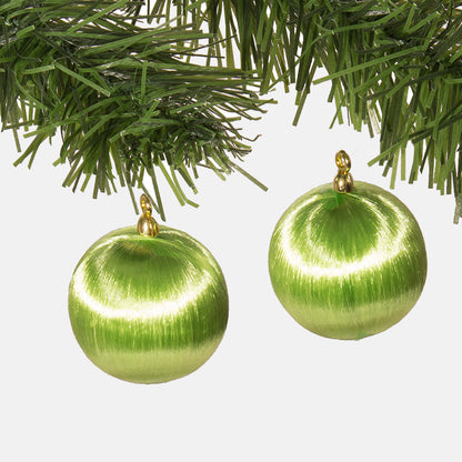 Vaalea vihreä joulukoriste, 4.5 cm, 6 kpl / pakkaus