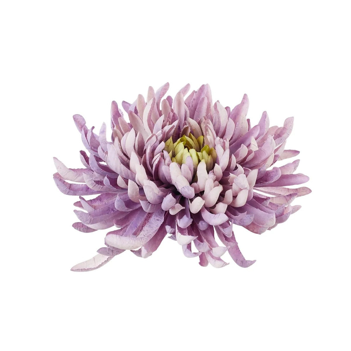 Vaalea violetti tekokrysanteemin kukkapää, 20 cm