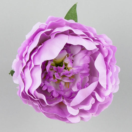 Vaalea violetti tekopionin kukkapää, 7.5 cm