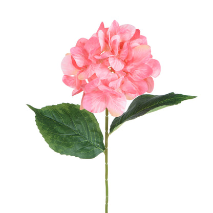 Vaaleanpunainen/koralli tekohortensian kukkavarsi, 60 cm