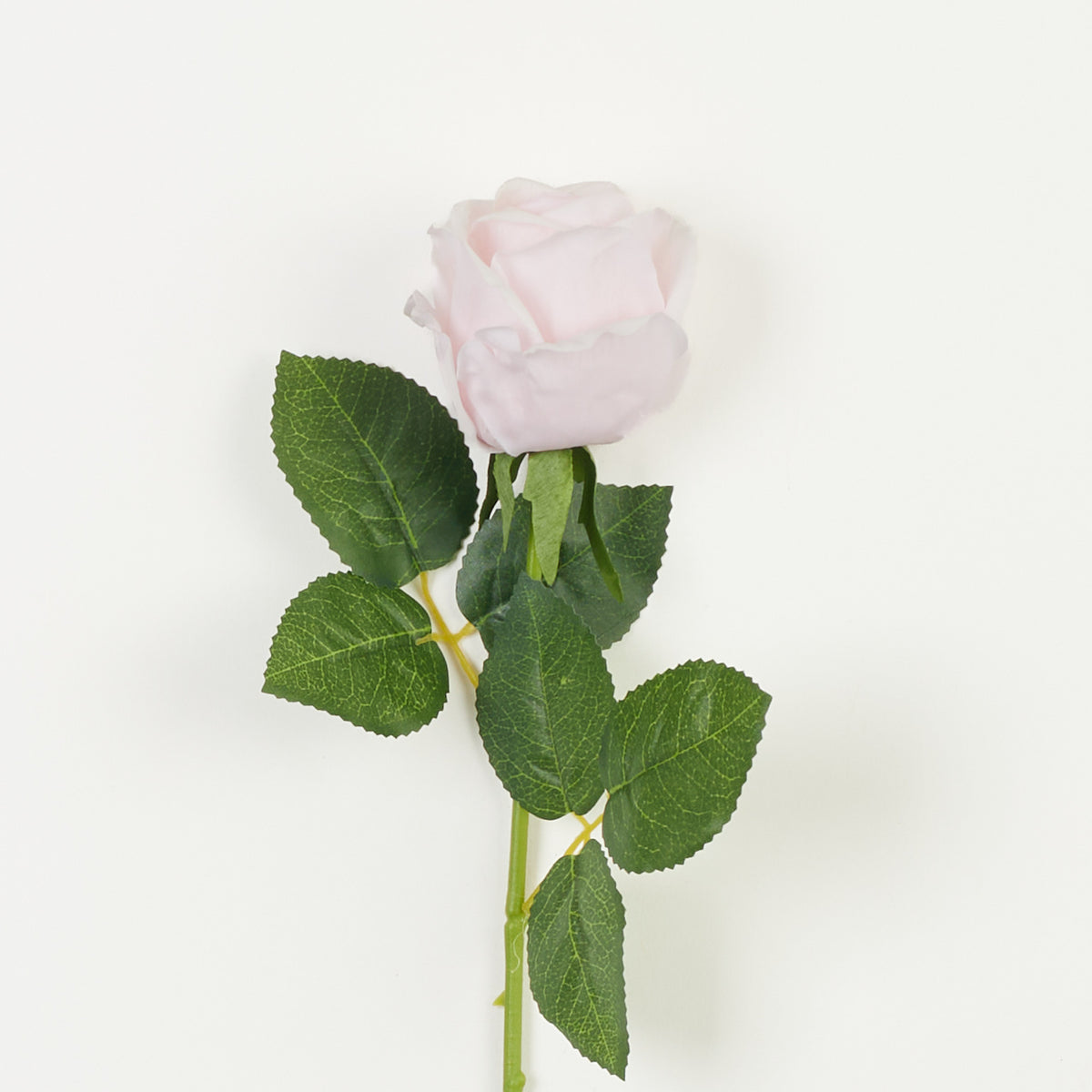 Vaaleanpunainen tekoruusun kukkavarsi, 45 cm
