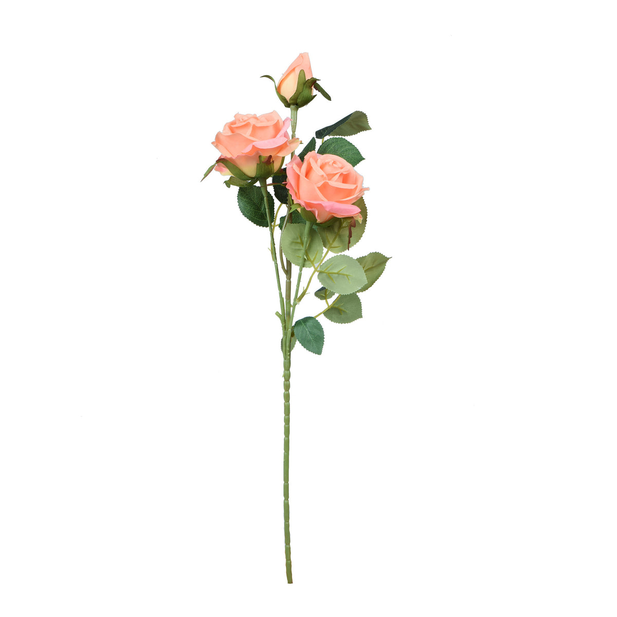 Vaaleanpunainen tekoruusun kukkavarsi, 58 cm