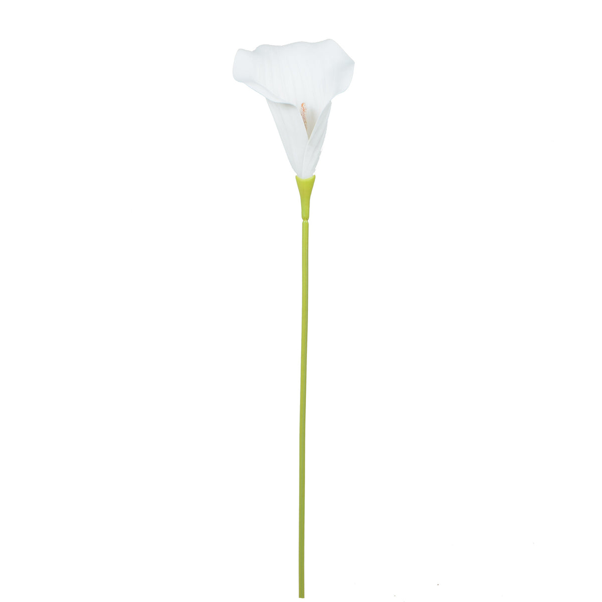 Valkoinen tekokallan kukkavarsi, vaahtomuovi, 66 cm