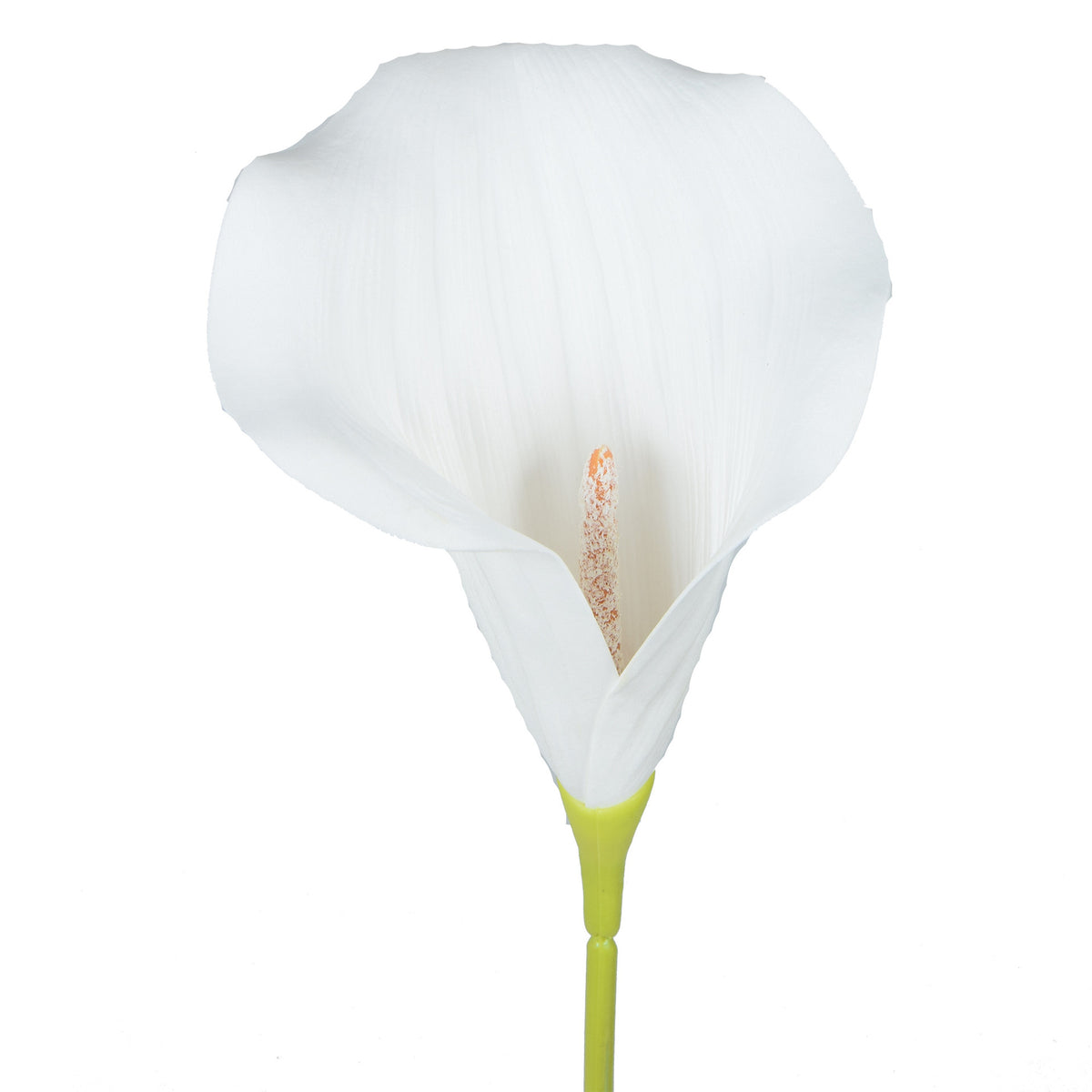 Valkoinen tekokallan kukkavarsi, vaahtomuovi, 66 cm