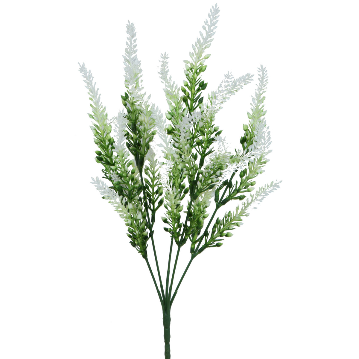 Valkoinen tekolaventelin kimppu, 35 cm