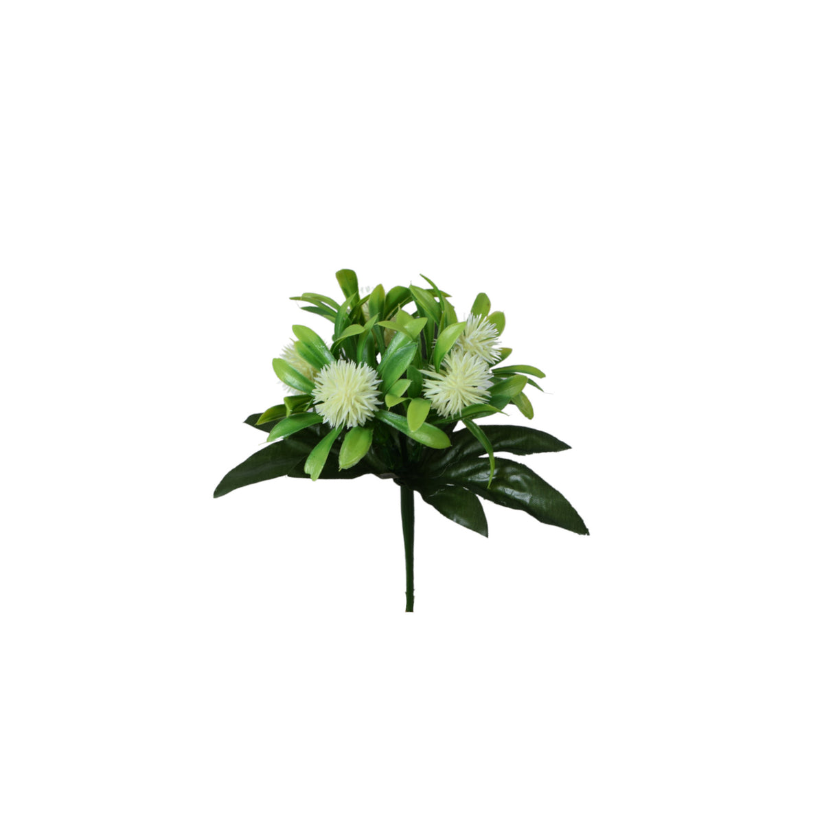 Valkoinen tekoohdakkeen kimppu, 19 cm