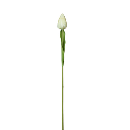 Valkoinen tekotulppaanin kukkavarsi, 44 cm