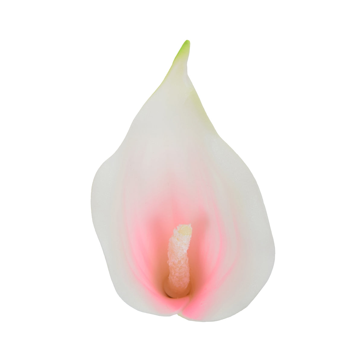 Valkoinen/vaalea/vaaleanpunainen tekokallan kukkapää, 13 cm