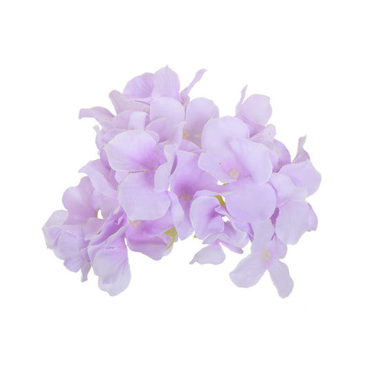 Valkoinen/vaalea/violetti tekohortensian kukkapää, 14 cm