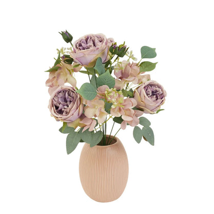 Värilajitelma tekopionin kimppu, 44 cm
