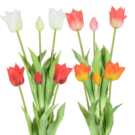 Värilajitelma tekotulppaanin kimppu, 45 cm