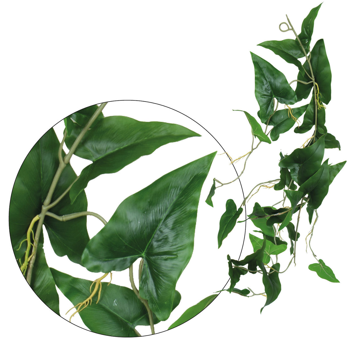 Vihreä alokasia – tekoköynnös, 105 cm