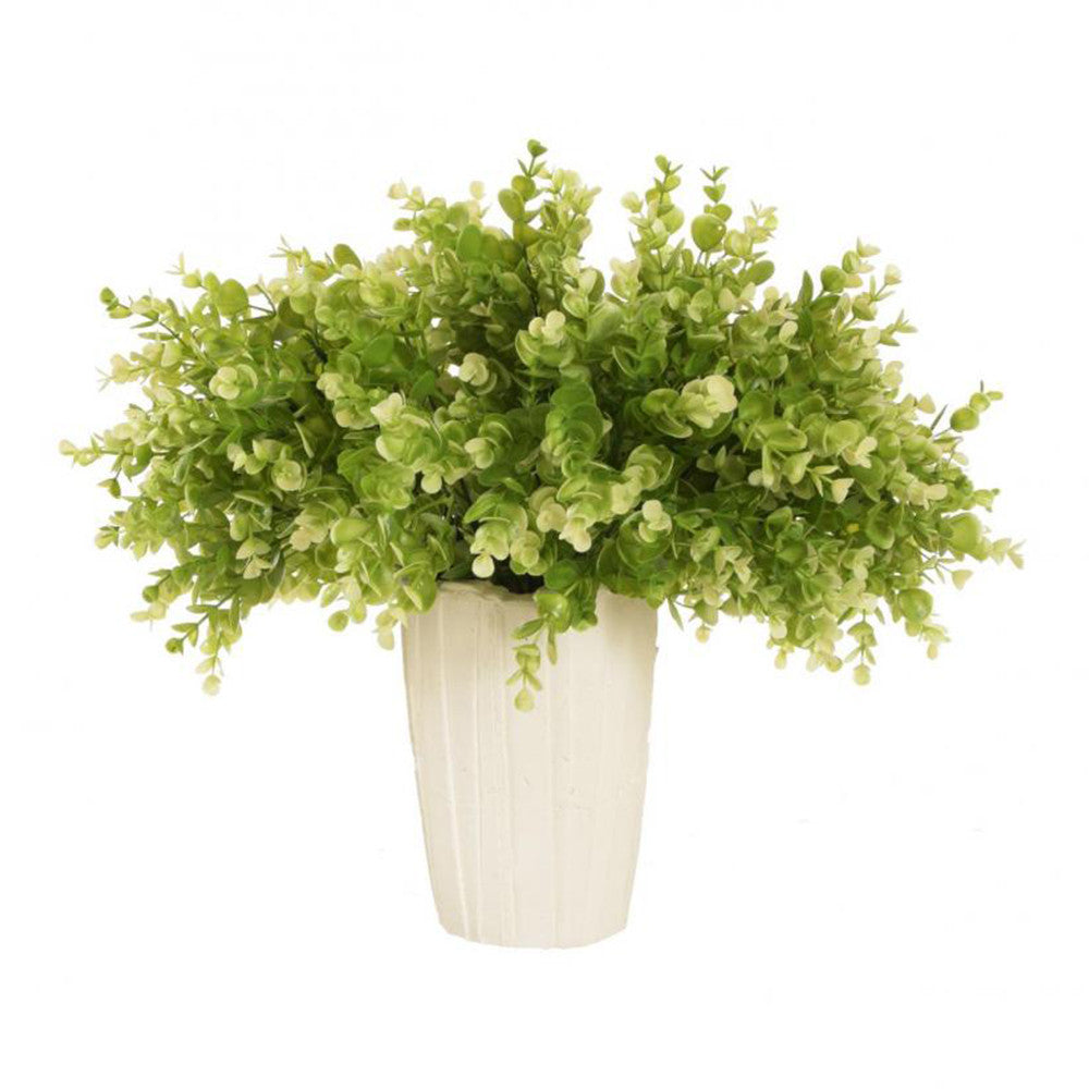 Vihreä/kerma eukalyptus – koristeoksa, 35 cm