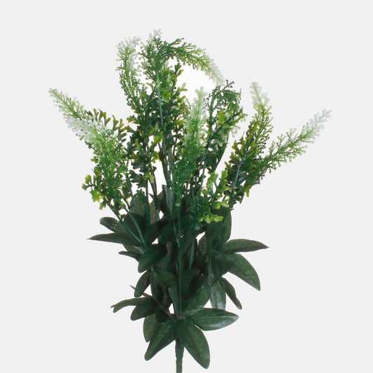 Vihreä/kerma kanerva – tekokukkakimppu, 43 cm