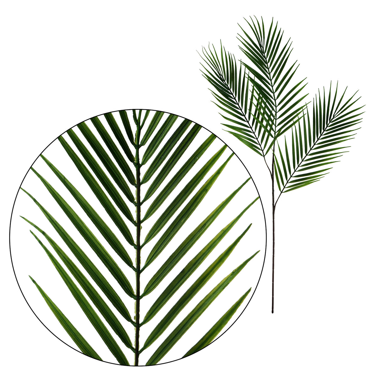 Vihreä palmu – koristeoksa, 108 cm