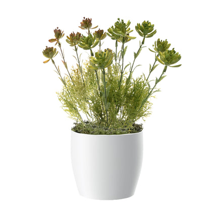 Vihreä/punainen mehikasvi – tekokukkakimppu, 46 cm