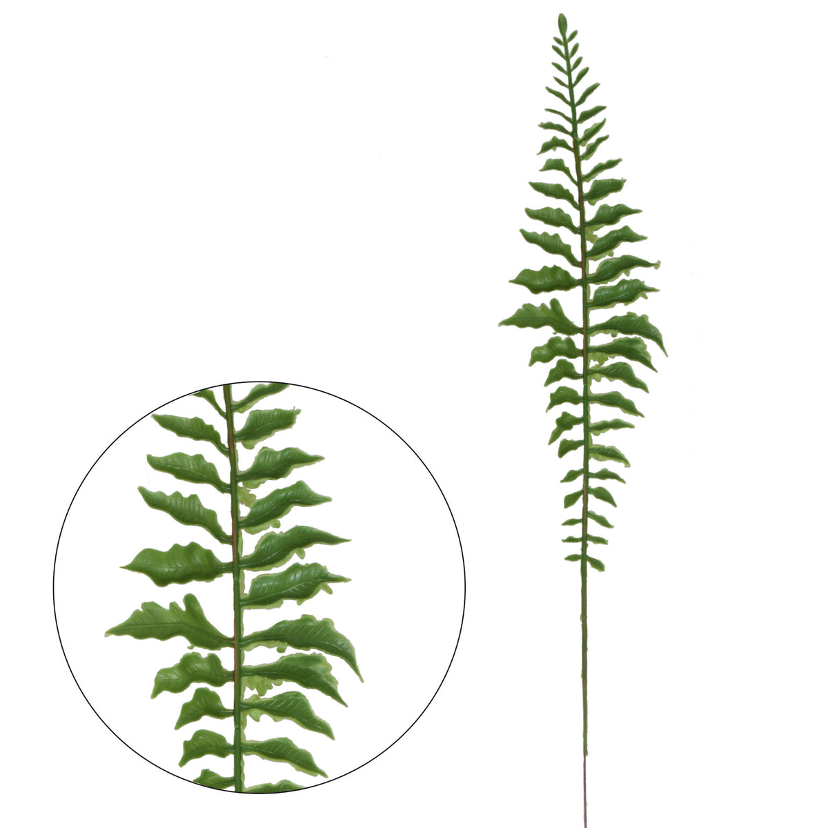 Vihreä saniainen – tekolehti, 42 cm