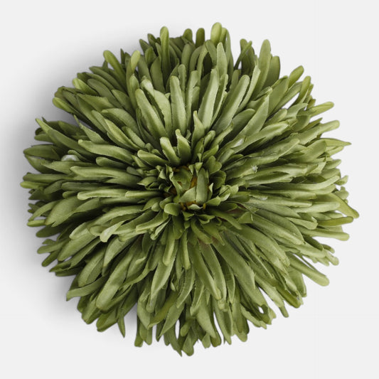 Vihreä tekokrysanteemin kukkapää, 18 cm