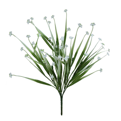 Vihreä/valkoinen koristeheinä – tekokukkakimppu, 35 cm