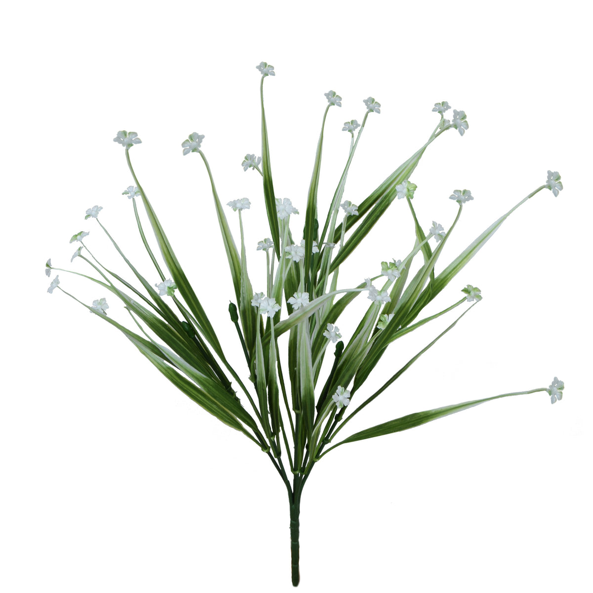 Vihreä/valkoinen koristeheinä – tekokukkakimppu, 35 cm