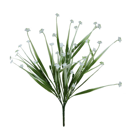 Vihreä/valkoinen koristeheinä – tekokukkakimppu, 35 cm