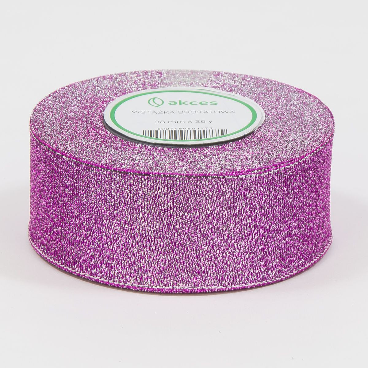 Violetti hopea koristenauha, kimalle, 38 mm
