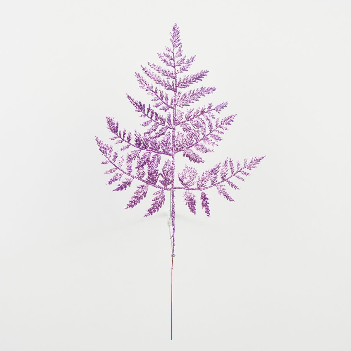 Violetti saniainen – tekolehti, kimalle, 36 cm