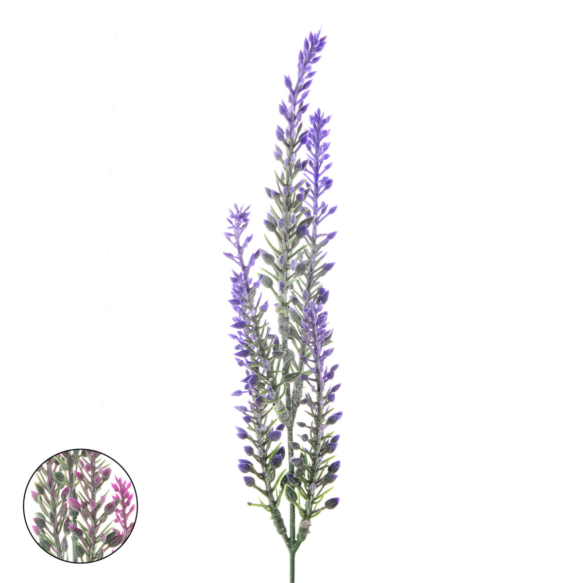 Violetti tekolaventelin kukkavarsi, 33 cm
