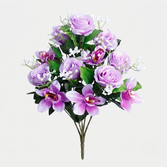 Violetti tekoruusun kimppu, 44 cm