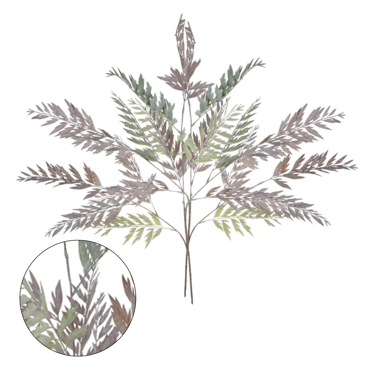 Violetti/vihreä saniainen – tekoköynnös, 98 cm