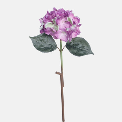Violetti/vihreä tekohortensian kukkavarsi, 60 cm
