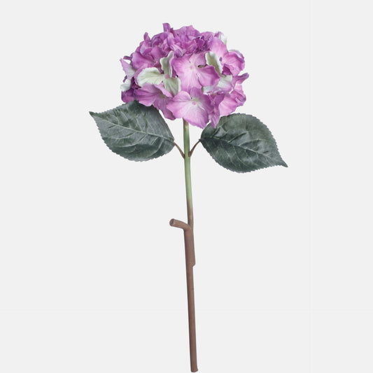 Violetti/vihreä tekohortensian kukkavarsi, 60 cm