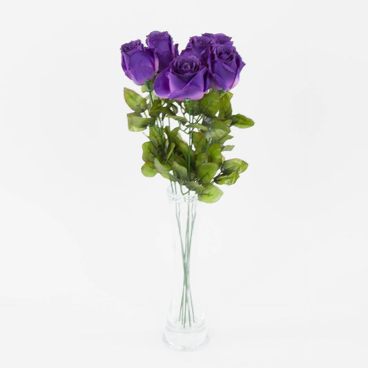 Violetti/violetti tekoruusun kukkavarsi, 12 kpl