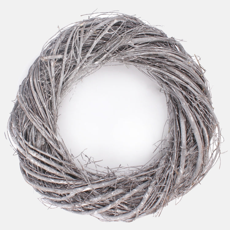 Hall rustikaalne pärg Ø35 cm - Kunstlilled