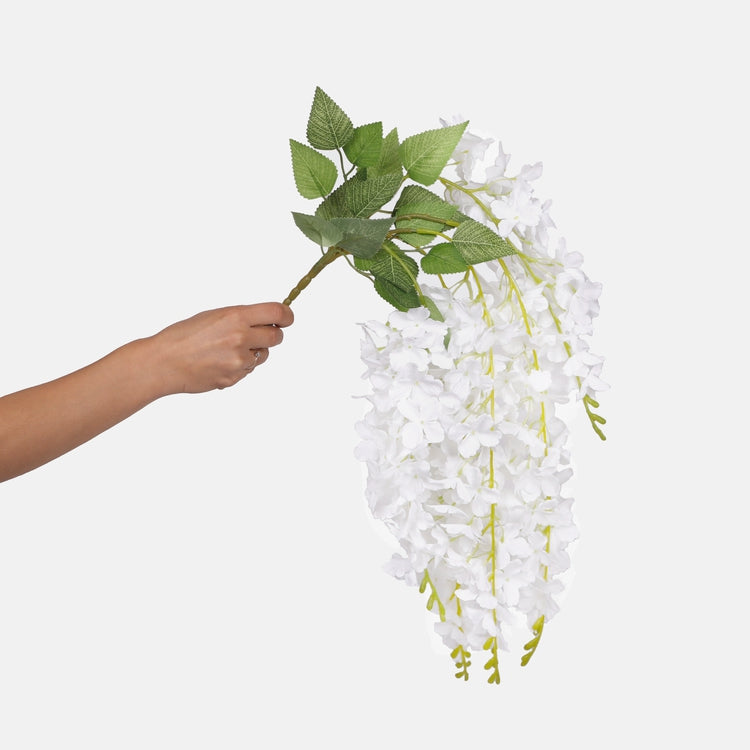 Valge wisteria kunstviinapuu 65 cm - Kunstlilled