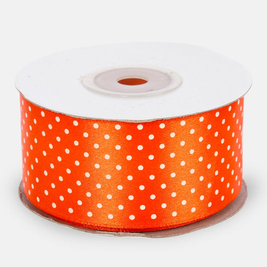 Tumeoranži laiguline satiinlint 3,8 cm 2286 cm - Kunstlilled